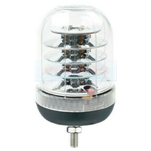 Single Bolt 12v/24v Clear Lens Amber LED Beacon ECE R10 & R65 Durite 0-445-26